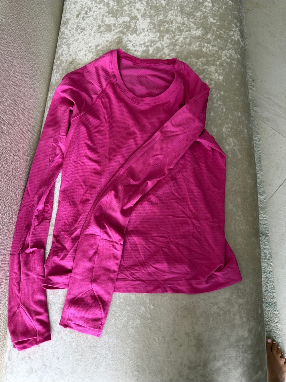 lululemon athletica Long-Sleeve Crew Top — Bright Fuchsia
